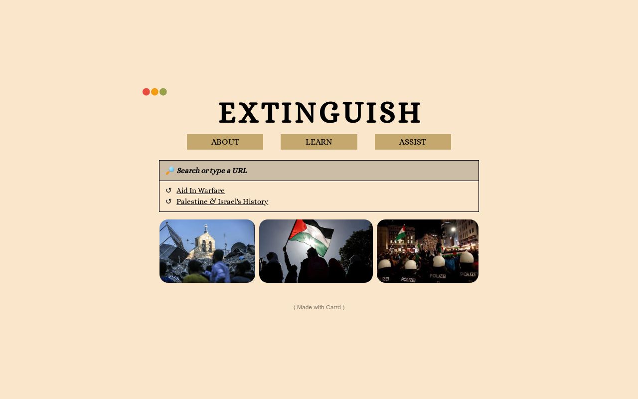 Carrd profile picture for @extinguish